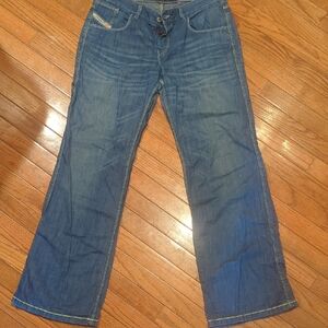 Diesel Blue Flare Wide Leg Jeans